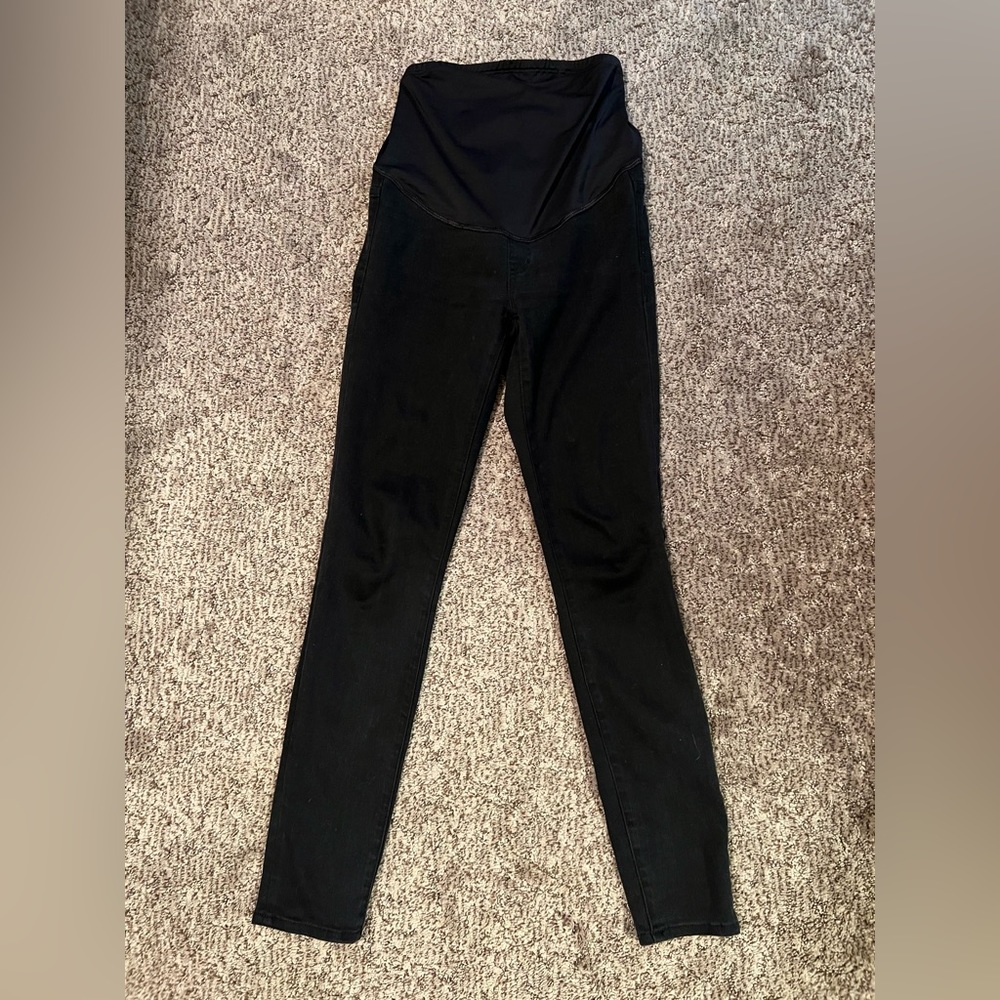 Madewell washed black maternity jeans